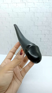 once pipa kayu kelor hitam model unik 15 cm B167