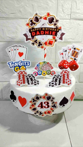 Bingo Tongits Casino Cake Topper  (High-quality Personalize Ready-to-use)