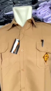 FERDIANT baju Pramuka pria lengan pendek kain larici/rapilo