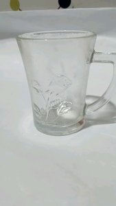 souvenir gelas rose kaca doff bunga