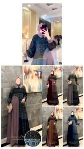 gamis lionel richie motif terbaru simple elegant kekinian edisii akena dress produk amore by ruby