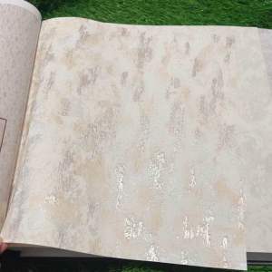Wallpaper Dinding Abstrak Semen Metalik Acian Abu Abu Cream Glitter Mewah