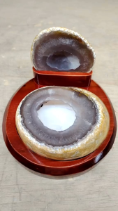 Natural High Gred Brazil Agate Crystal Jewelry Box Ornament AG83 #Collectibles Statues