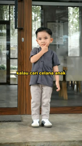 100 DAPAT 3 pcs all size celana chinos panjang anak bahan twill american drill adem