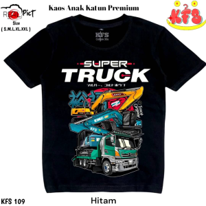 KFS 109 Atasan Baju Kaos Super Truck Anak Laki-laki Perempuan