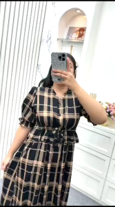 DRESS MODEL BARU// DRESS MOTIF KOTAK