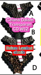 Celana Dalam Cewek CD W12 Bahan Elastis Lembut Model Transparan