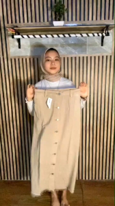Rok jeans panjang Gisca kancing depan - Rok jeans wanita terbaru - Rok jeans panjang rawis