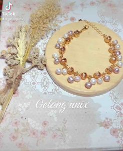 Bersertifikat gelang mutiara air tawar lombok bola