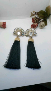 Khriz Tassel Rhinestones Long Earrings Sale