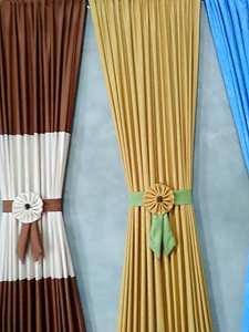 gorde ikat pita kupu kupu minimalis gorden jendela katun polos murah