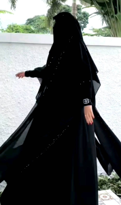 Set abaya syari premium | pakaian muslim terbaru | gamis lebaran kekinian | set khimar premium butik