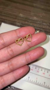 PAWNABLE 18K Saudi Gold Heart Infinity Earrings (lightweight/open back)✨
