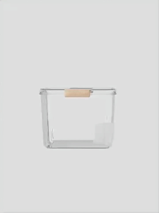 Premium Glossy Transparent Storage Box with Secure Latch Lid