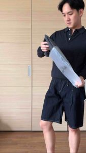 Thesilverneedle - merino wool and cashmere knit sweater (2สี ดำ/เทา) แจกเกตแขนยาวผ้านิตติ้ง