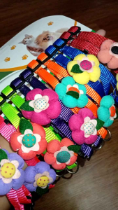 CP Pet Flower Collar Cat Dog Hair Ball Neck Adjustable 1.0