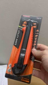 Dao rọc giấy đa năng A100 18mm Kapusi K-8744 dao trổ cố định lưỡi dao siêu sắc cắt giấy rọc băng keo bìa carton