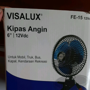 Visalux Kipas Angin DC 12V - 6" - Kipas Angin Jepit Fan DC 12V + Clip - Kipas Angin Mobil
