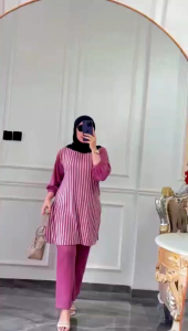 SETELAN WANITA KAOS KNIT TERBARU / SETELAN KEKINIAN TERLARIS