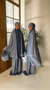 Mukena Dewasa Malaya Airflow Motif sohwa series Mukenah Khadijah Terbaru Cantik