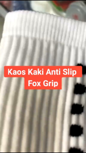 Kaos Kaki Anti Slip Pendek Fox Grip Trusox Gripsock Futsal Sepak Bola Basket Volly Hitam Putih