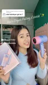 Hairdryer Lipat Portable Hair Drayer Travel Mini Pengering Rambut Angin Kencang Low Watt 2IN1