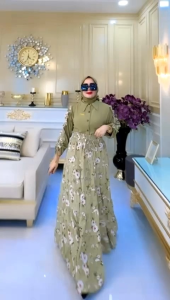 Abela Set2 - Full Crincle Airflow Premium Ld 110 Panjang Rok 100 Full Karet Pinggang