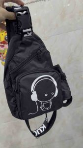 Túi đeo chéo 1 QUAI thể thao du lịch MUSIC (Đen) MS1