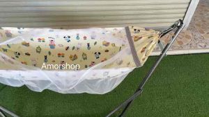 เปลมุ้งเด็กไชส์Mพร้อมขาไชส์M มีมุ้ง จ่ายปลายทางได้