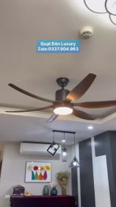 (Mẫu Ưa Chuộng)Quạt Trần Đèn Led 6 Cánh Nhựa ABS Cao Cấp.Động Cơ DC Lõi ĐồngĐiều Khiển 6 Tốc Độ GióĐảo ChiềuHẹn Giờ.