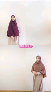 Arafa Hijab - Khimar Dhyanda XL | Jilbab Wolfis Premium | Pad Antem | Jilbab Kerudung Jumbo Syari