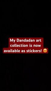DanDaDan Die-Cut Pearl Vinyl Sticker Sets + 3 Holographic Vinyl Stickers