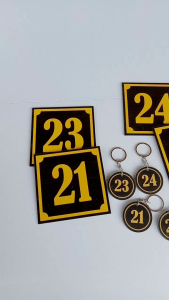 Gantungan Kunci dan Nomor Pintu Kost Loker Laci Custom