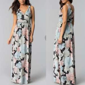 Floral print elegant long evening formal gown- US size: 6 12