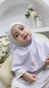 Jilbab Kerudung Bayi | Bergo Bayi Newborn 0-12bln | Jilbab Anak 1-4thn Jersey Hauna