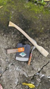 Satu paket bertani cangkul tanah lengkap - paket berkebun - batu asah yy