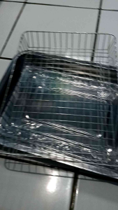Nampan Peniris Minyak dan Cooling Rack Keranjang Stainless Steel
