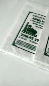 Plastik zakat fitrah isi 100pcs termurah ukuran 2.5kg 2.7kg 3kg