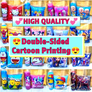 💞 Set Bantal peluk & petak kartun 💞 pillow doraemon shark didi spiderman upin ipin unicorn pony frozen boboiboy ultraman