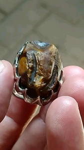 CINCIN BATU AKIK KARANG NUNGGAL ANTIK ASLI NATURAL