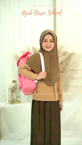 Hijab Sekolah & Olahraga Hijab Hamidah Bergo Sport Oval Anak Semua Ukuran SMLXL PAUDSDSMPSMA Kerudung Bahan Jersey hijab sekolah sd