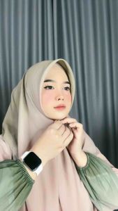 GAMIS GRADASI CERUTY DRESS GRADASI WARNA SET HIJAB