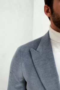 Blazer Pria Corduroy Slim Fit Warna Biru – Gaya Smart Casual Elegan