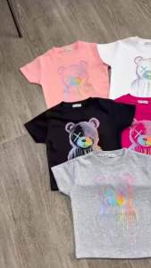 ÁO CROPTOP BODY IN HÌNH GẤU 7 màu ảnh chụp