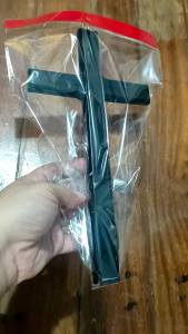 Black & Brown Wooden Flat Plain Black Catholic Cross 10 inches Hand Made High Quality