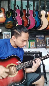 Ivans acoustic guitar ( Glossy Red Model )
