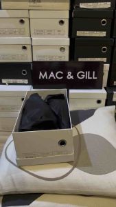 MAC&GILL รองเท้าผู้ชายหนังแท้สวมใส่ทางการคลาสสิก Austin Genuine Leather Loafer Business Shoes ในสีแดง
