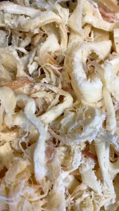 หมึกหยองอบเนย แพคละ 100กรัม เนื้อปลาหมึกล้วน สุกพร้อมทานของใหม่ สะอาด