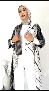 OUTER BATIK ABSTRAC BAHAN CERUTY PREMIUM FREE SIZE
