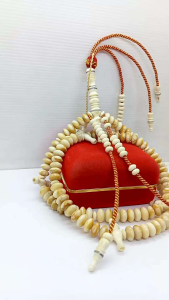 Tasbih tijani white marjan kombinasi tulang kerbau